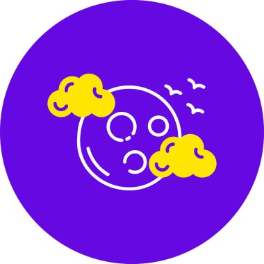 Ay simgesi tasarımı vektör çizimi