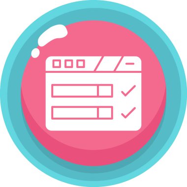 Simge, vektör illüstrasyonunu kontrol et