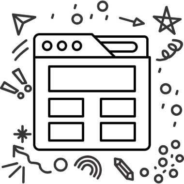 Web tarayıcı simgesi ana hat biçiminde