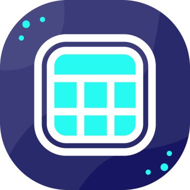 Bir cep telefonunun mavi ve beyaz ikonunun vektör illüstrasyonu