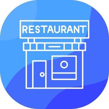 Restoran. Web simgesi basit illüstrasyon