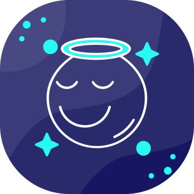 Mutlu yüz simgesi, vektör çizimi