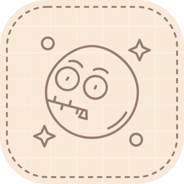 Çemberdeki bir yüz simgesinin vektör illüstrasyonu