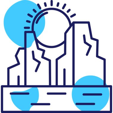 Şehir binalarının inşaat simgesi - taslak biçiminde