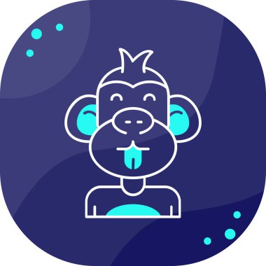 Maymun simgesi, vektör çizim