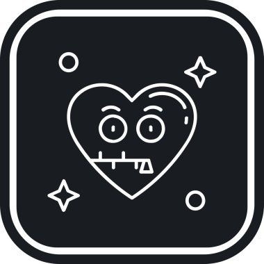 Kalp. Web simgesi basit illüstrasyon