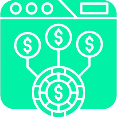 Para için. Web simgesi basit tasarım