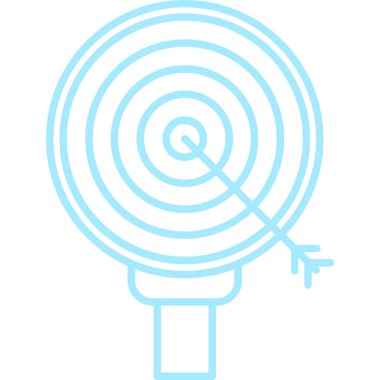 Lolipop ikonu. İnce çizgi tarzı tasarım. vektör illüstrasyonu