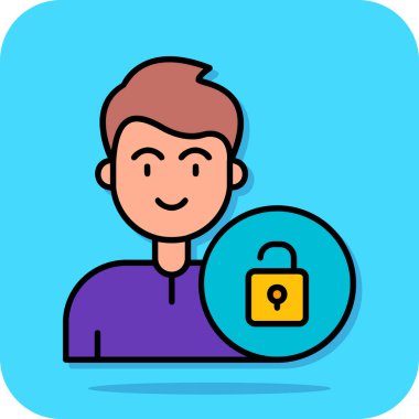 Asma kilitli ve akıllı telefonlu bir avatar