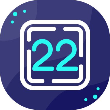 2 numaralı simge, vektör illüstrasyonu