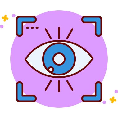 Göz simgesi vektör illüstrasyonu