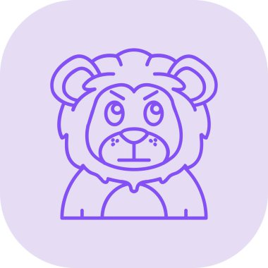 çizgi maymun simgesi beyaz arkaplanda izole edildi. Hayvan işareti. Renkli taslak konsepti. vektör