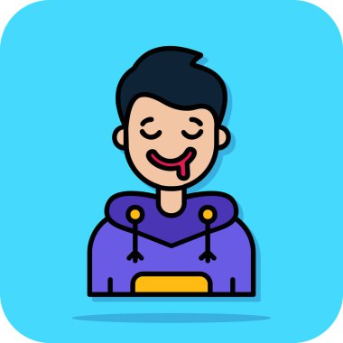 Parti için kostümlü şirin çizgi film karakterinin vektör çizimi, şirin ve mutlu cadılar bayramı teması