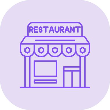 Restoran vektör simgesi modern basit illüstrasyon