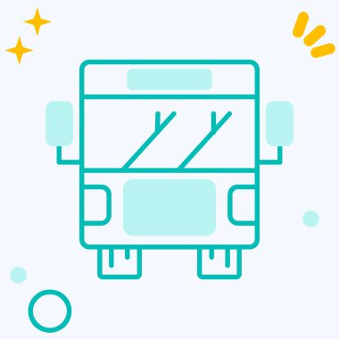 bus simgesi, vektör illüstrasyonu