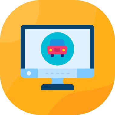 Bilgisayar. Web simgesi basit illüstrasyon