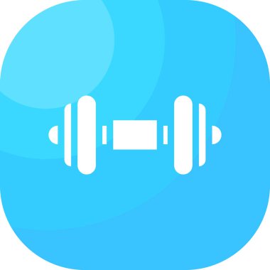 dambıl fitness simgesi düz stil