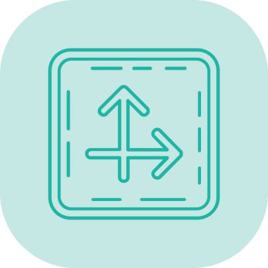 Yol işareti simgesinin vektör illüstrasyonu