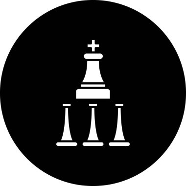 Satranç ikonu vektör illüstrasyonu. beyaz vektör düğmesi.