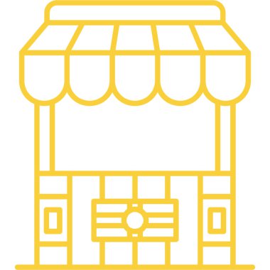 Sarı bir bus simgesinin vektör illüstrasyonu