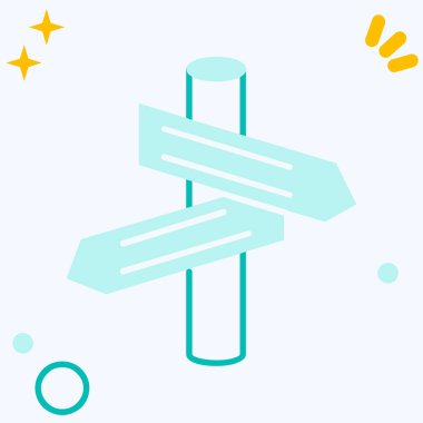 çizgi sihirli değnek ikonu mavi arkaplanda izole edildi. Yıldız şekilli aksesuar. aksesuar büyü gücü. Renkli taslak konsepti. vektör