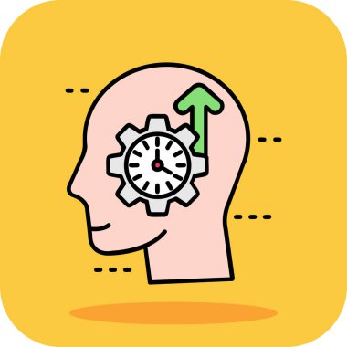 Saat simgesiyle insan kafası