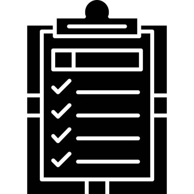 Kontrol listesi vektör simgesi modern basit vektör illüstrasyonu