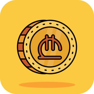 Bozuk parayla bir paranın vektör illüstrasyonu