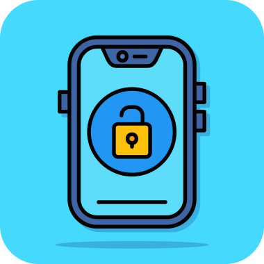 Güvenlik kilidi simgesini ana hatlar biçiminde kilitle