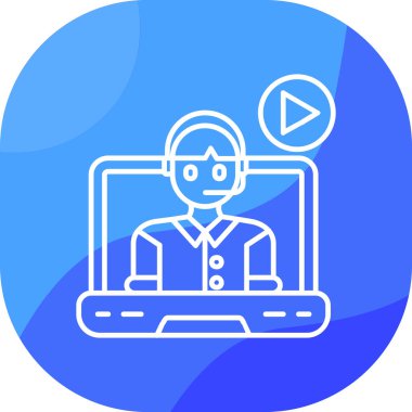 çevrimiçi konferans, dizüstü bilgisayar vektör illüstrasyonu