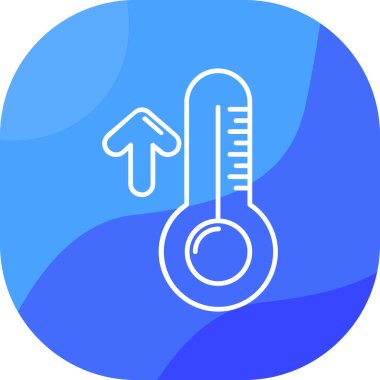 Sıcaklık sıcaklığı simgesi ana hat biçiminde