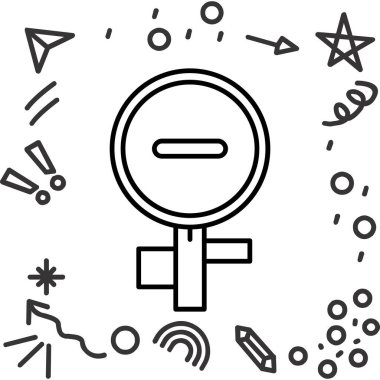 Bir kadın simgesinin vektör illüstrasyonu