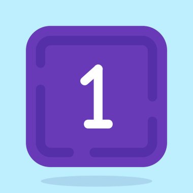 Modern düz stilde bir numaralı simge. vektör illüstrasyonu