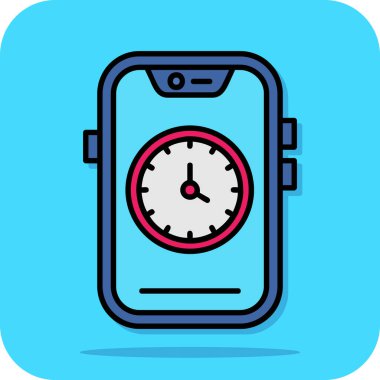 Kronometre simgesi, vektör illüstrasyonu