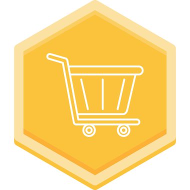 Alışveriş arabası vektör simgesi