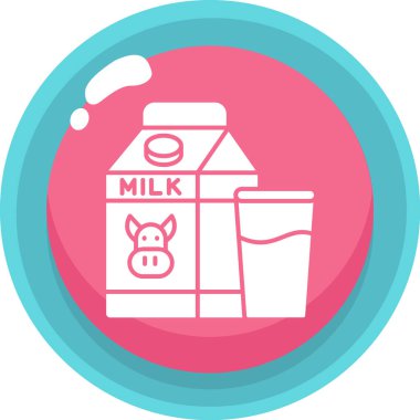 Süt. Web simgesi basit illüstrasyon