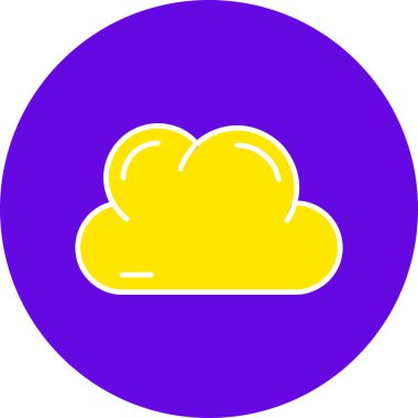 Bulut simgesinin vektör illüstrasyonu