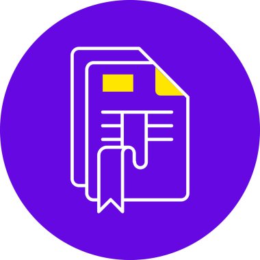 Belge modern simgesinin vektör illüstrasyonu