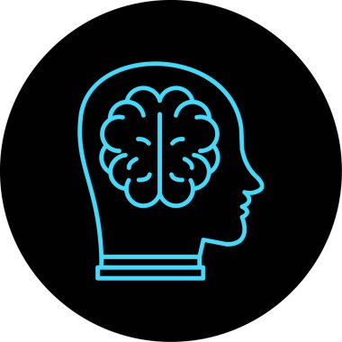 Moda Biçimli Beyin Simgesi İzole Arkaplan