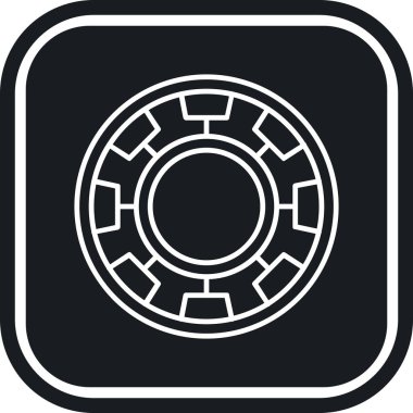 Kumarhane çipi ikonu. vektör illüstrasyonu