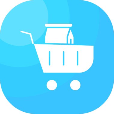 Alışveriş sepeti. Basit resimleme