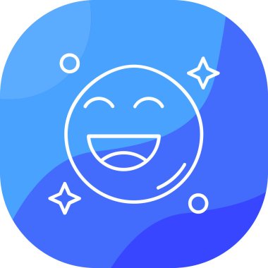 Beyaz arkaplanda izole edilmiş mutlu gülümseme simgesi. Gülümseme ikonu. Renkli duygu işareti. Renkli taslak konsepti. vektör