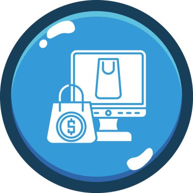 İnternetten alışveriş. Basit resimleme