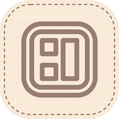 6 numaralı simge vektör illüstrasyonu