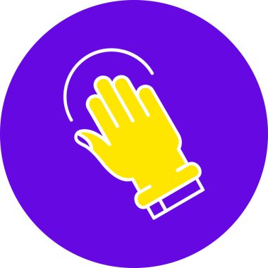 Bir el simgesinin vektör illüstrasyonu