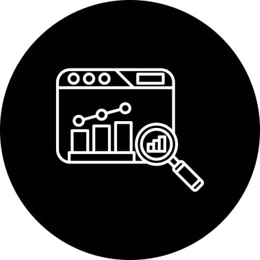 Veri Analytics simgesi, vektör çizim