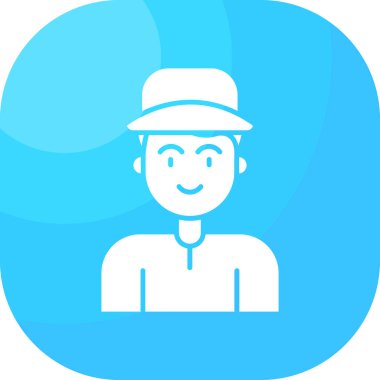 avatar erkek kişi simgesi doldurulmuş ana hatlar biçimi