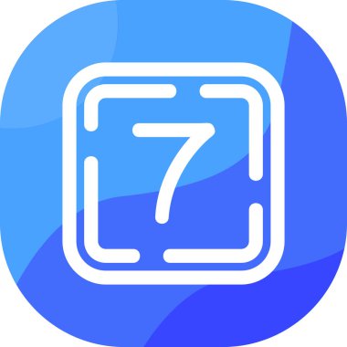 Rozet tarzında 7 numaralı simge