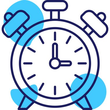 Alarm saat simgesi, vektör illüstrasyon tasarımı