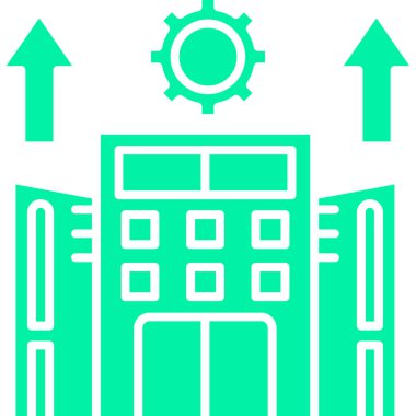 Fabrika simgesi vektör illüstrasyonu